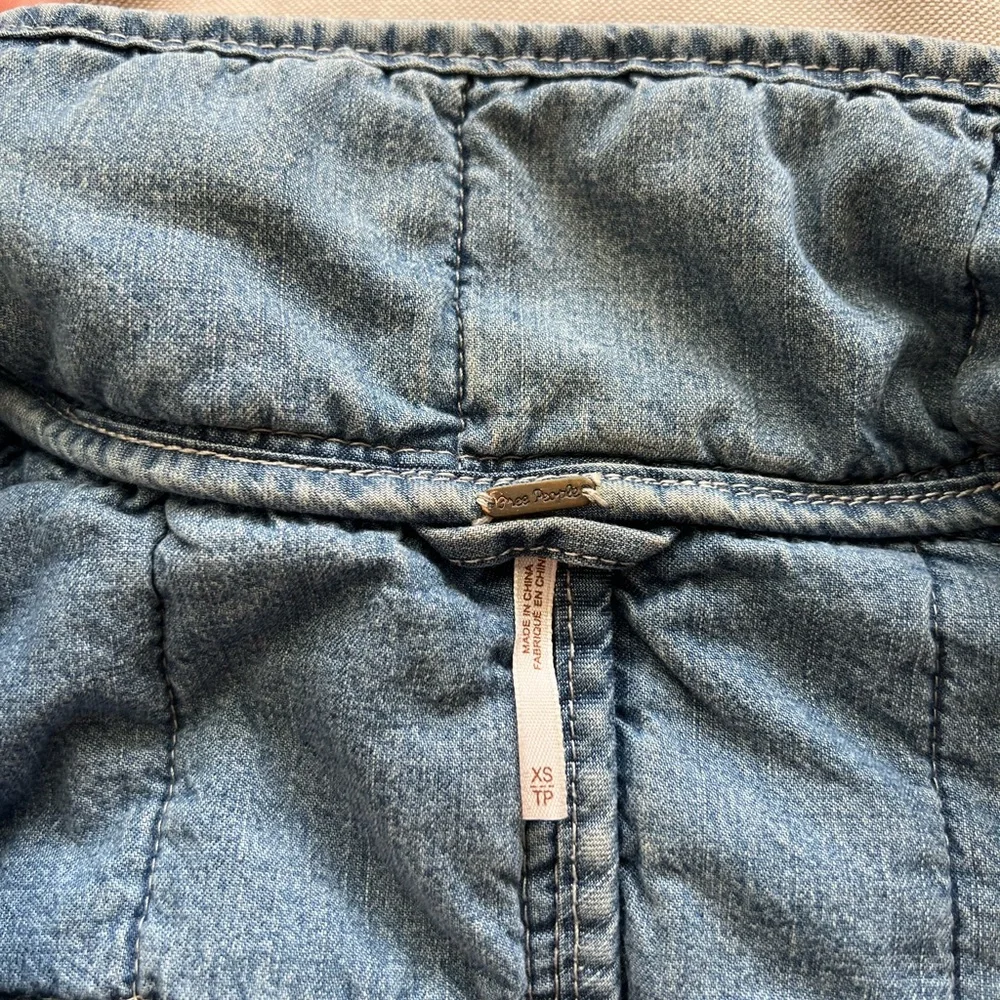 Free People Dolman Quilted Denim Jacket - Picture 3 of 6